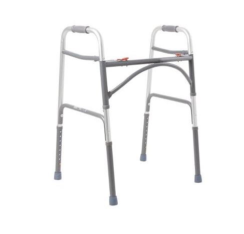 McKesson Bariatric Folding Walker Adjustable Height Steel Frame 500 lbs.