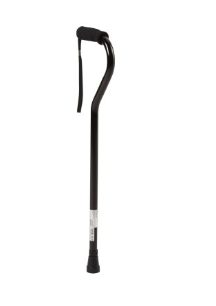 McKesson Offset Cane Aluminum 30 to 39 Inch Height Black