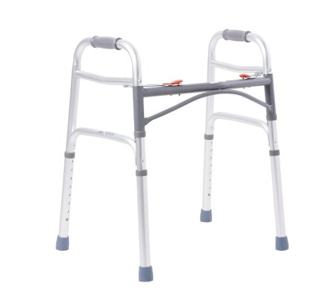 McKesson Folding Walker Adjustable Height Aluminum Frame 350 lbs.