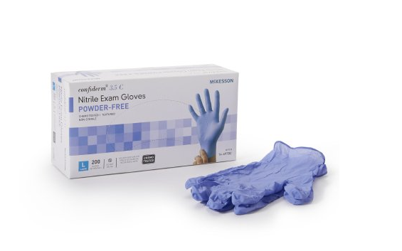 McKesson Confiderm® 3.5C Large NonSterile Nitrile Standard Cuff Length