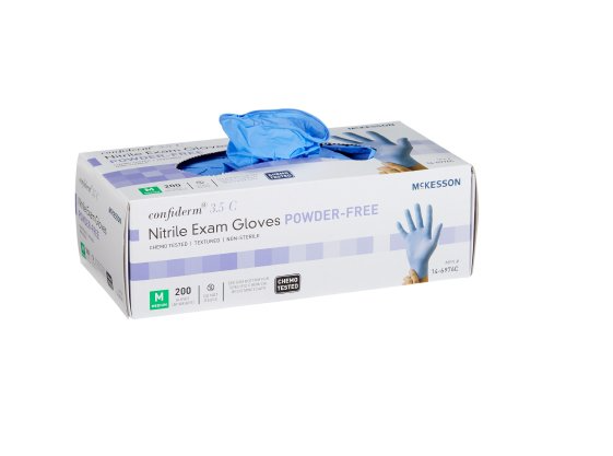McKesson Confiderm® 3.5C Medium NonSterile Nitrile Standard Cuff Length 200/BX