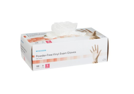 McKesson Small NonSterile Vinyl Standard Cuff Length, 150/BX