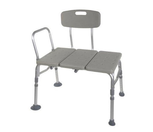 McKesson Knocked Down Bath Transfer Bench Removable Arm Rail