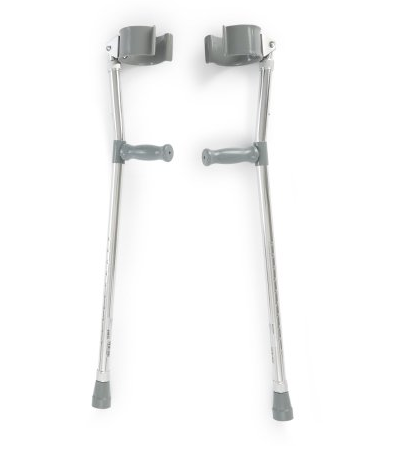 Mckesson Forearm Crutches Adult Steel Frame 300 lbs. Weight Capacity