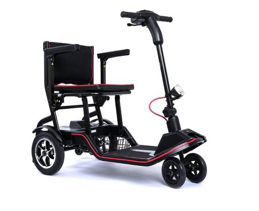 4 Wheel Electric Scooter Feather 265 lbs. Weight Capacity Black / Red