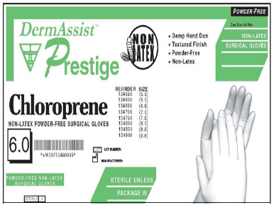 Surgical Gloves Prestige Chloroprene PF Size 6.5