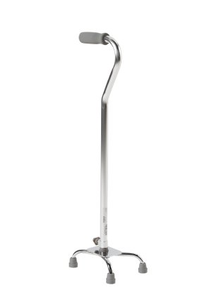 McKesson Small Base Quad Cane Steel 30 to 39 Inch Height Black CANE,